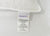 A Down Etc. Rhapsody Wrap Down/Feather Pillow, featured at many Hyatt® Hotels, shown in white with a close-up of fabric tags displaying the Down Etc. brand, manufacturer info, 100% cotton cover details, care instructions, and a barcode.