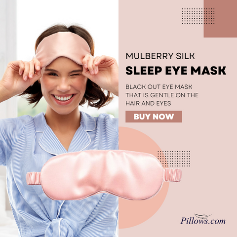 Mulberry Silk Sleep Eye Mask with Silk Covered Elastic Strap