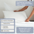 A person makes a bed, placing a white pillow in a white case. Text highlights the Keeco Woodspring Ecoendure Pillow, featured at many Choice® Hotels—ideal for stomach sleepers, machine washable, medium-firm support, in standard, queen & king sizes.