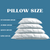 Four white Manchester Mills Envirosleep Dream Surrender Firm Pillows, formerly Dream Surrender Two, are stacked on a blue background by size: Standard 20x26, Jumbo 20x28, Queen 20x30, King 20x36. Hypoallergenic—great for side sleepers. "PILLOW SIZE" above in bold.
